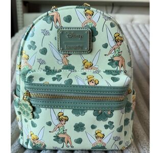 Loungefly Disney Tinker Bell 4 Leaf Clover Mini Backpack WDBK3905 Mint Green